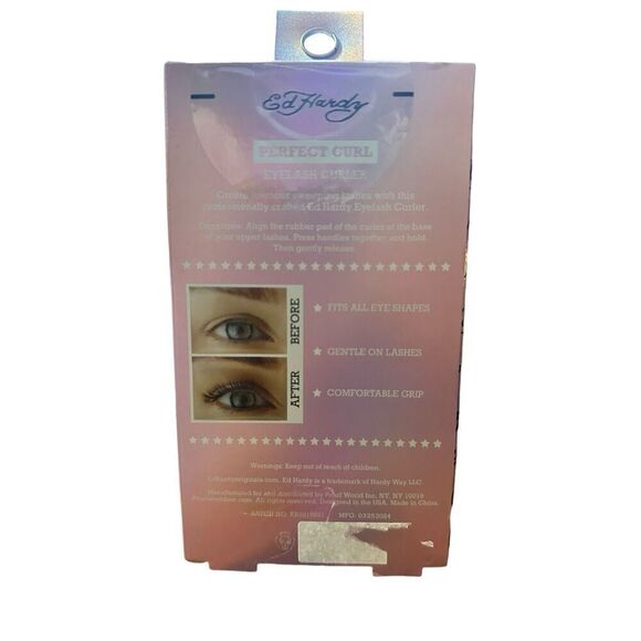 Ed Hardy Perfect Curl Eyelash Curler with Pink Handles - Picture 4 of 4